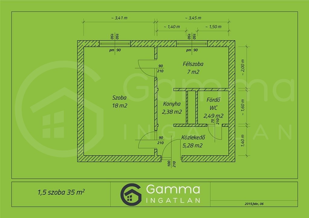 Kiadó 35 m2 panel lakás